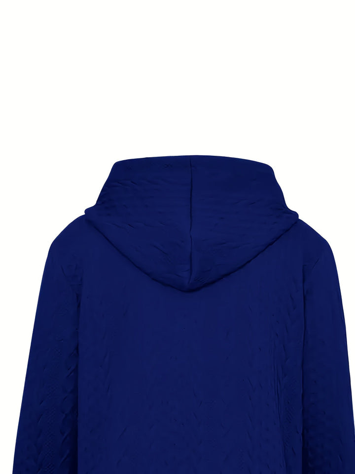 Delia | Textured Zip-Up Hooded Jacket