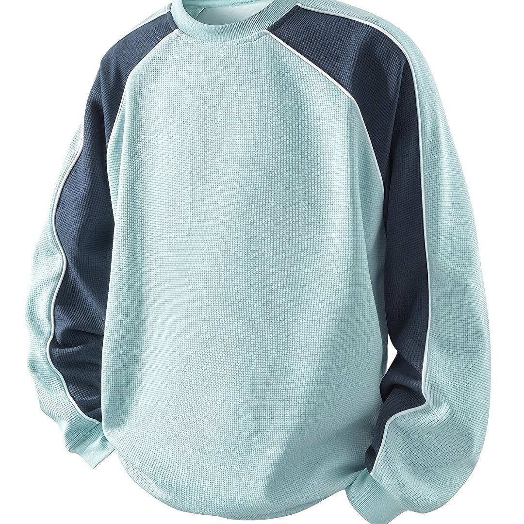 Sheldon | Color-Block Round Neck Sweatshirt
