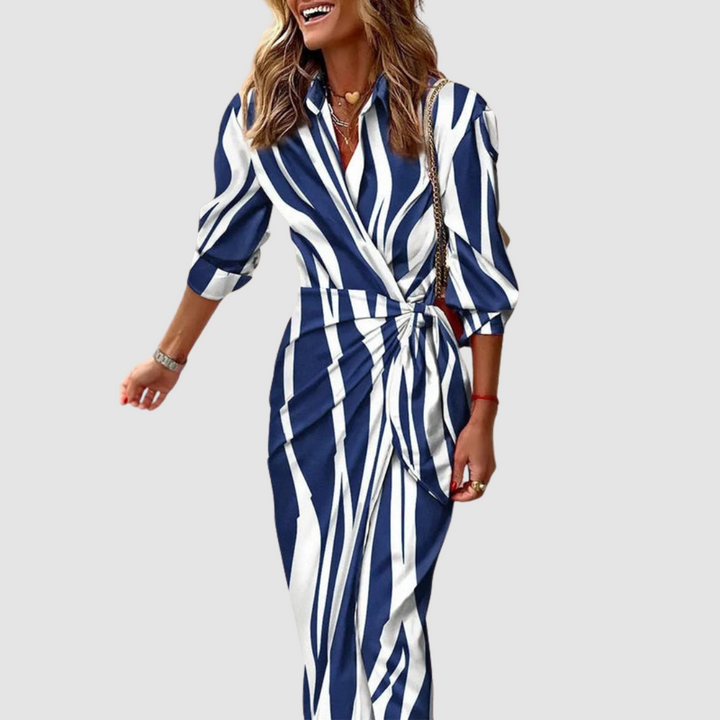 Celeste | Elegant Striped Dress