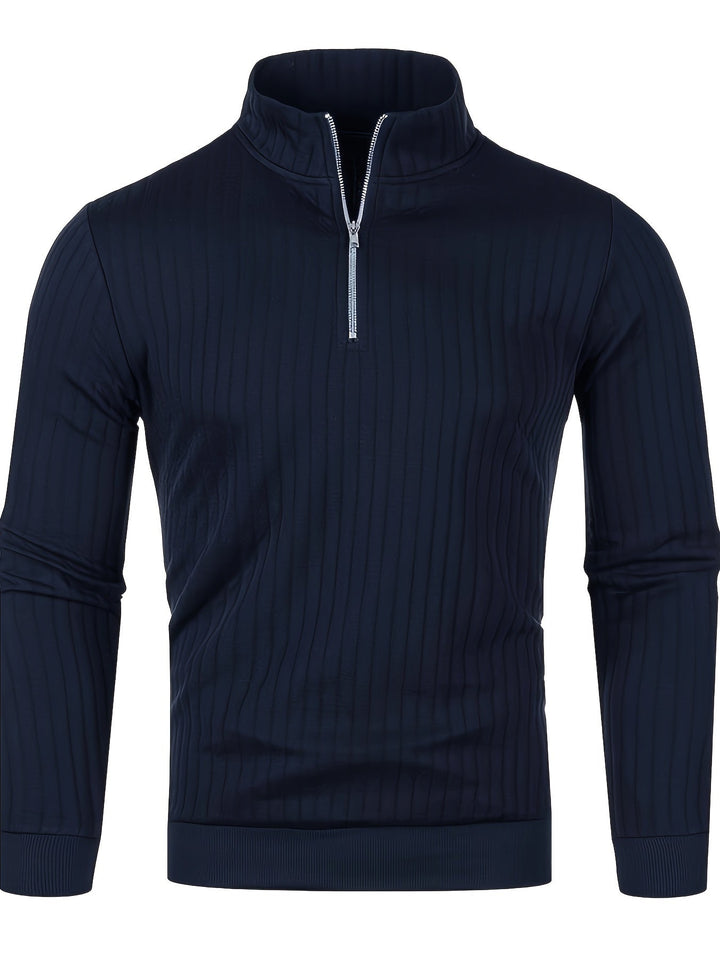 Thatcher | Ribbed Quarter-Zip Sweater