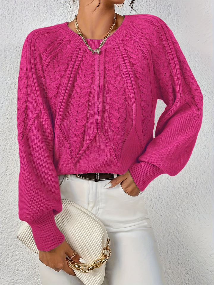 Cassidy | Cable-Knit Round-Neck Sweater