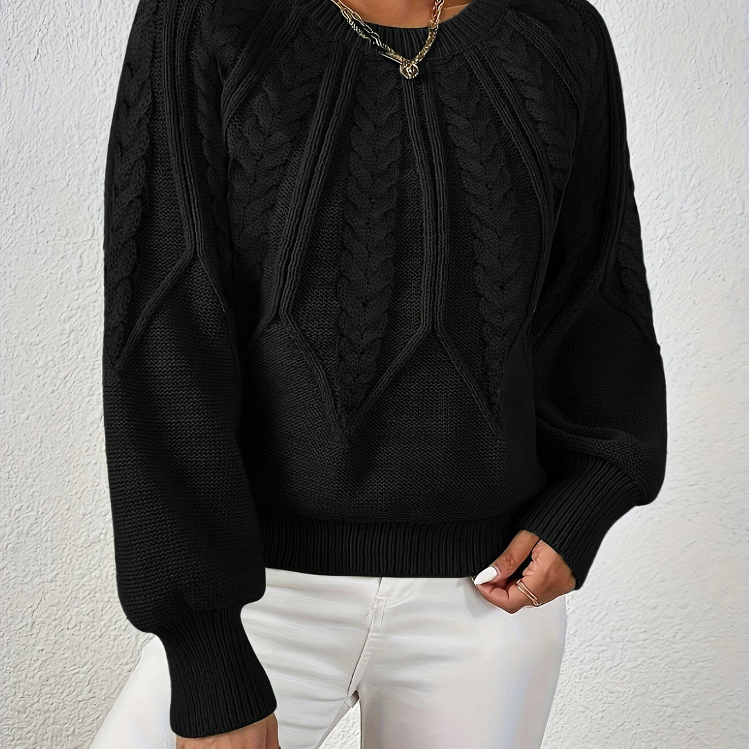 Cassidy | Cable-Knit Round-Neck Sweater