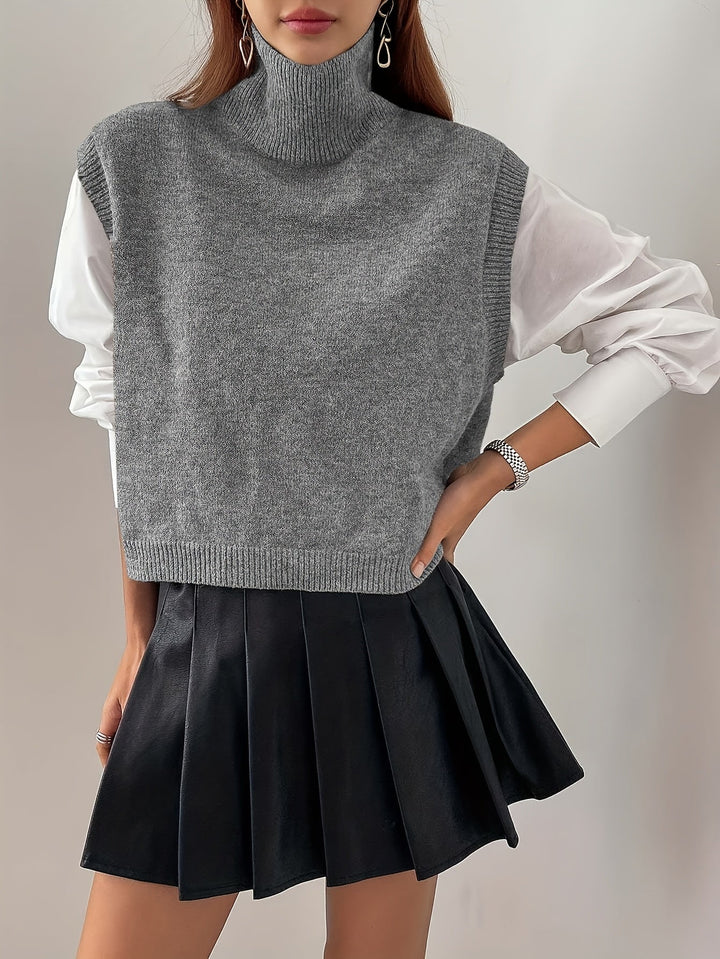 Farrah | High-Neck Sweater Vest