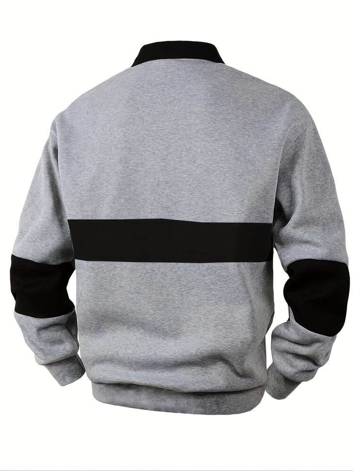 Grayson | Colour-Block Long Sleeve Polo Shirt