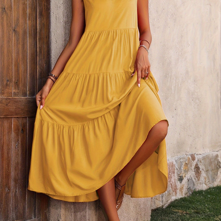 Rosalyn | Tiered Sleeveless Maxi Dress