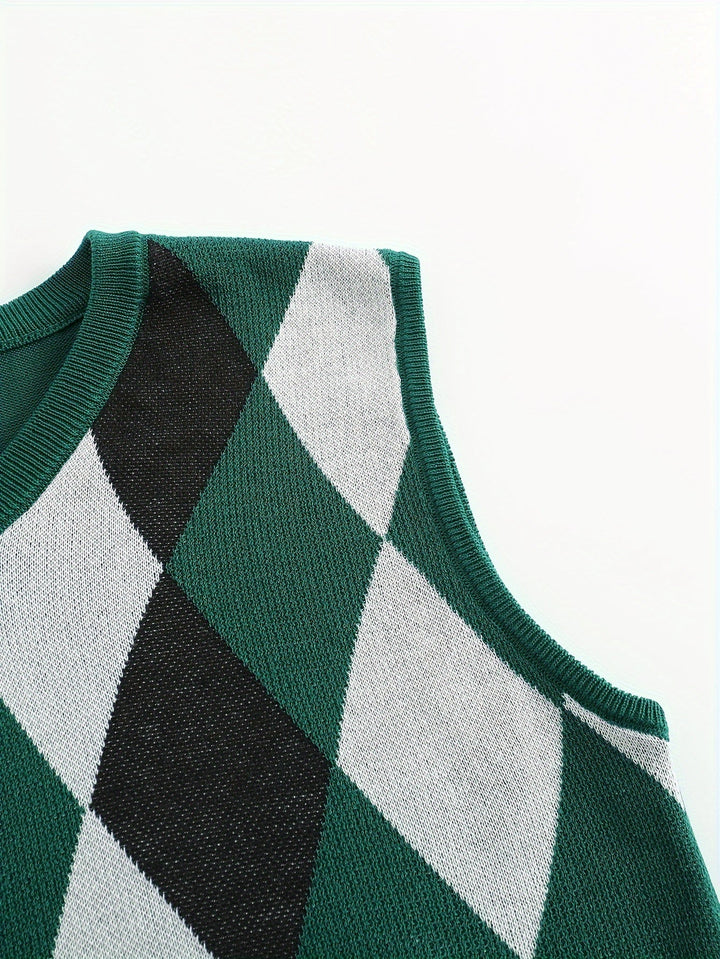 Chandler | Classic Argyle Sweater Vest
