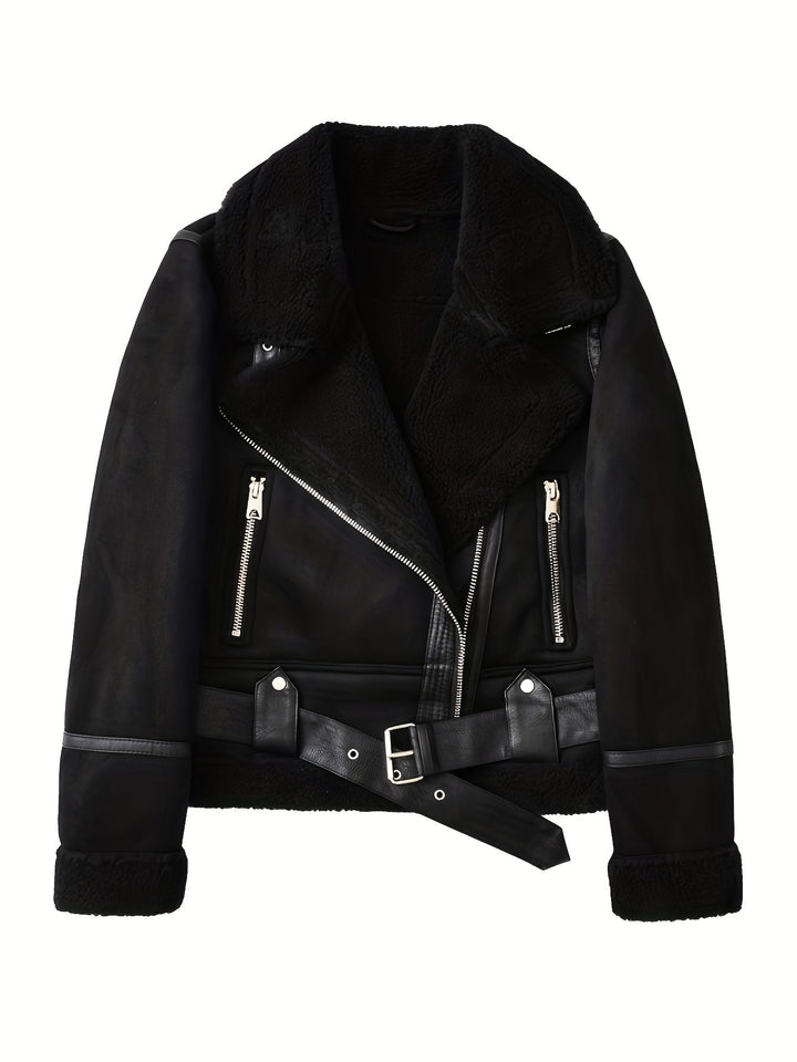 Clara | Belted Aviator Jacket