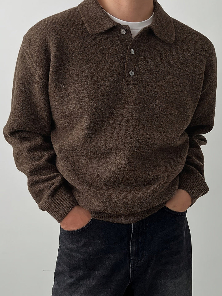 Landon | Refined Polo Collar Sweater