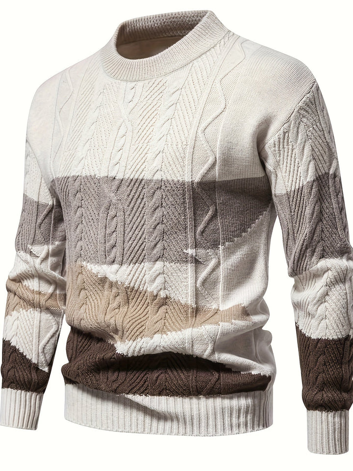 Simon | Textured Colour-Block Sweater