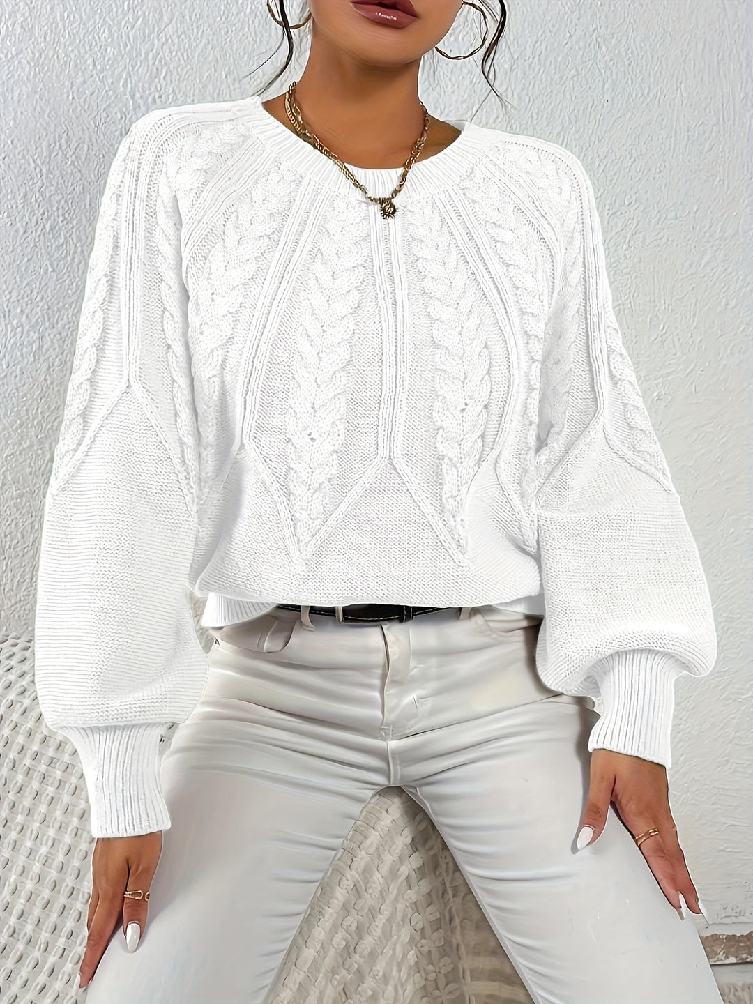 Eleanor | Relaxed Cable-Knit Sweater