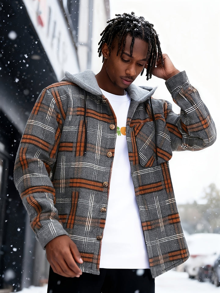 Hollis | Christmas Plaid Hooded Jacket