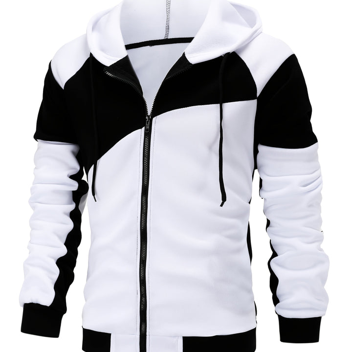 Bryce | Color Block Zip-Up Hooded Jacket
