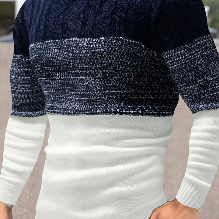Graham | Color-Block Crew Neck Sweater