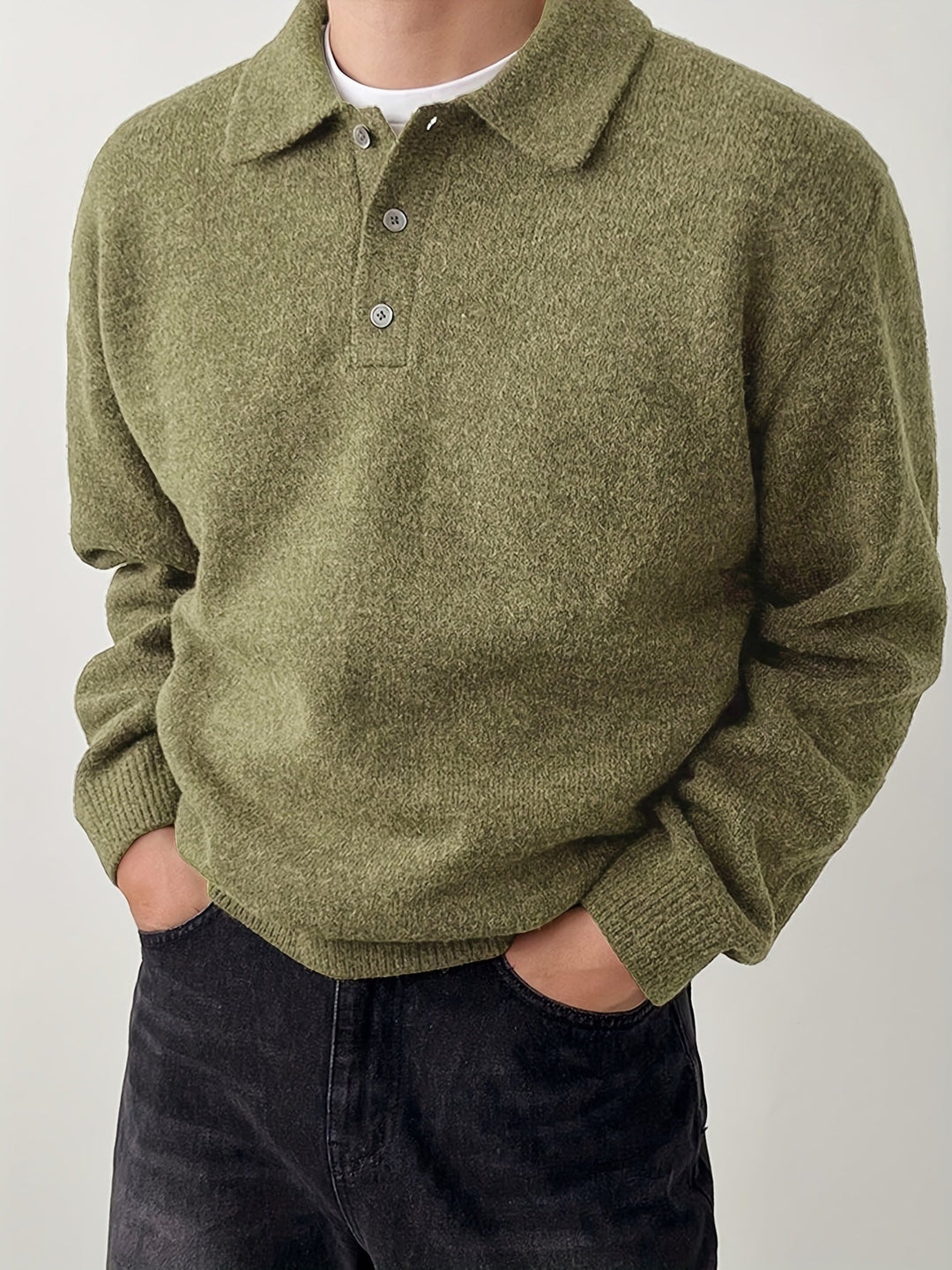 Landon | Refined Polo Collar Sweater