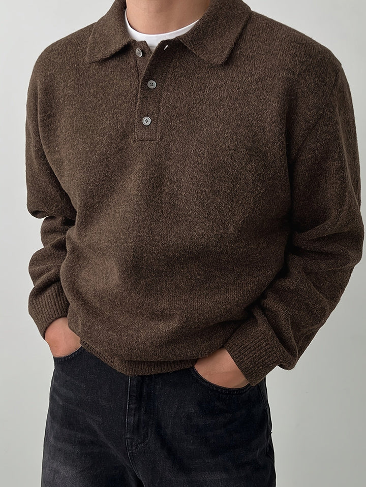 Landon | Refined Polo Collar Sweater