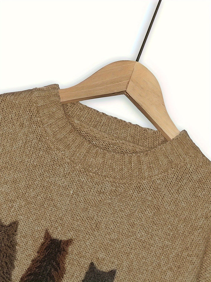 Tamara | Cozy Cat-Print Sweater