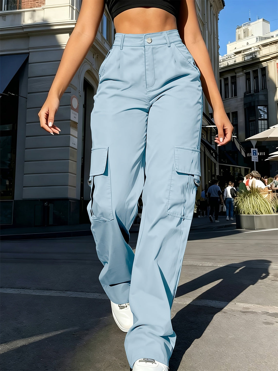 Bonnie | High-Waisted Wide-Leg Cargo Pants