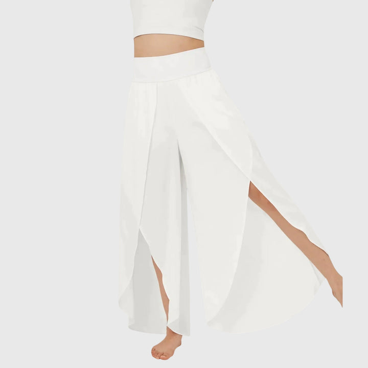 Delphina | Flowing Wide-Leg Split Pants