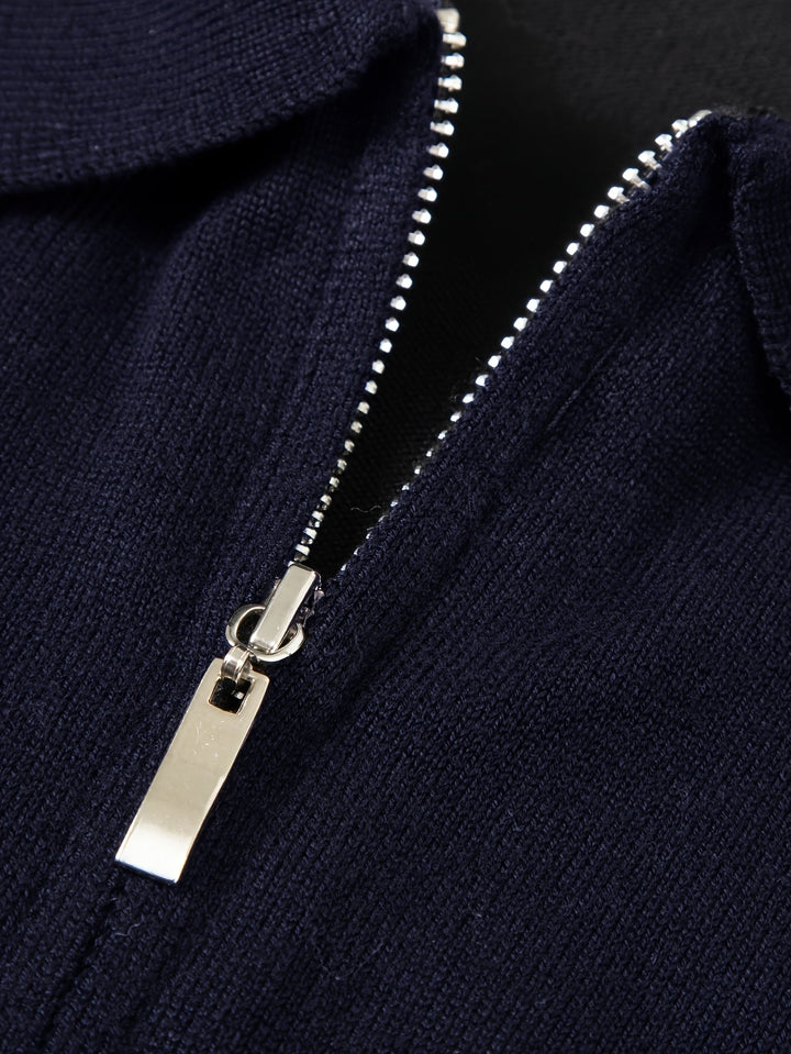 Donovan | Refined Quarter-Zip Polo Sweater
