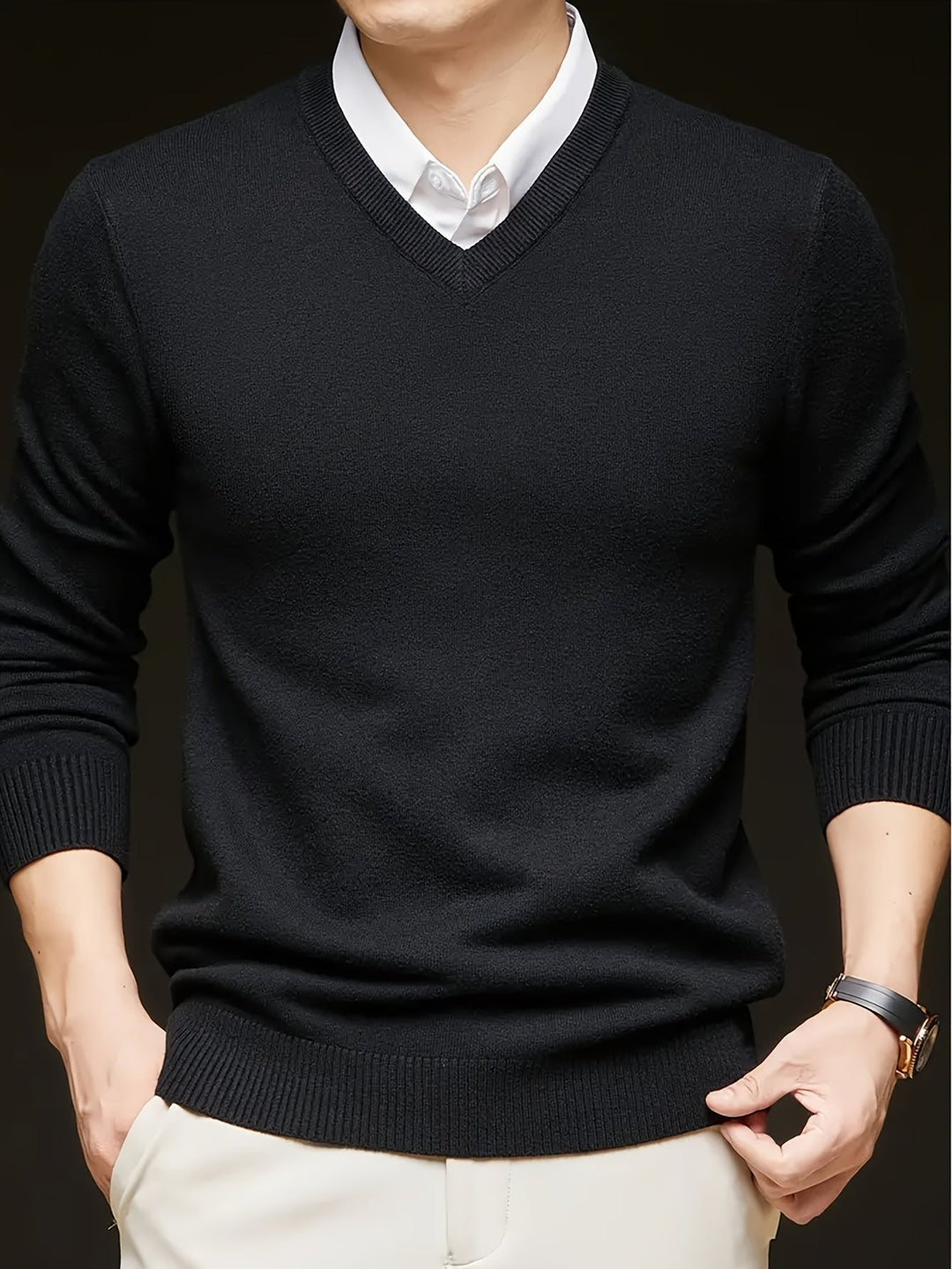 Hugh | Refined V-Neck Sweater