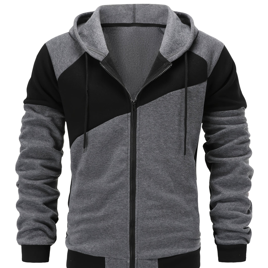 Bryce | Color Block Zip-Up Hooded Jacket