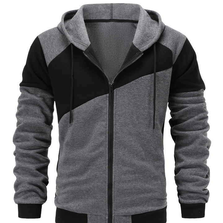 Bryce | Color Block Zip-Up Hooded Jacket