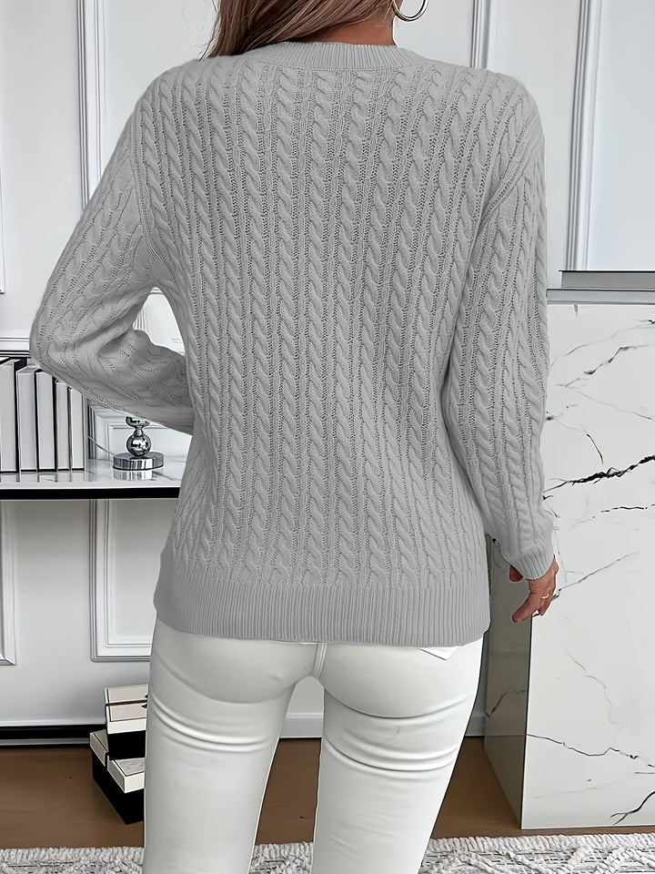 Faye | Cable-Knit Round Neck Sweater