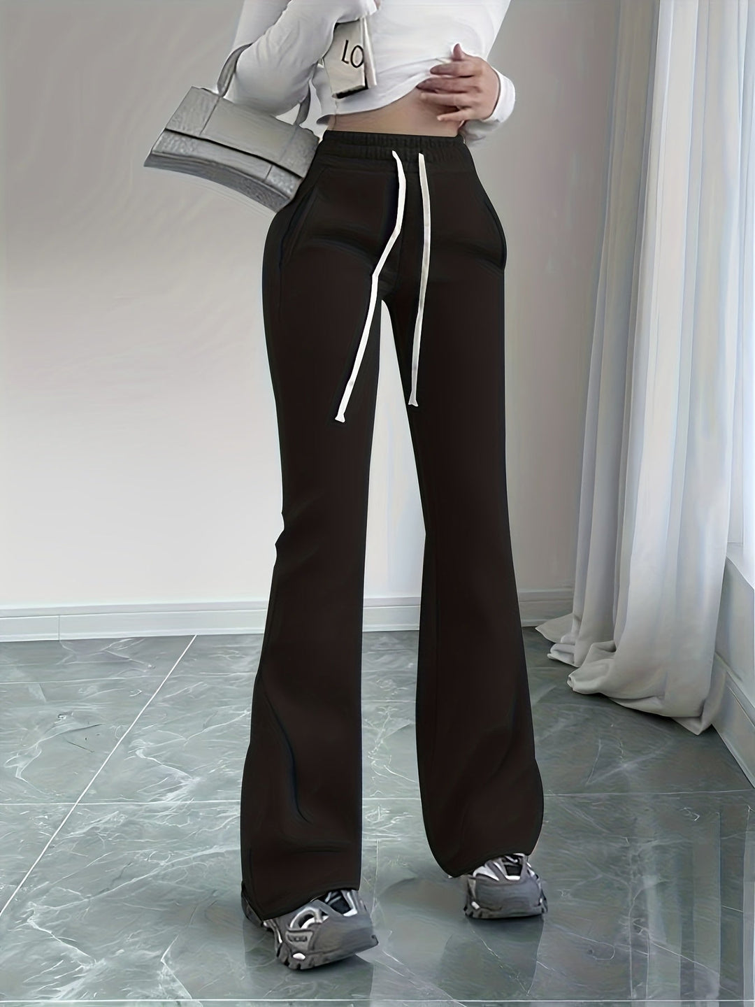 Gemma | High-Waist Flared Lounge Pants