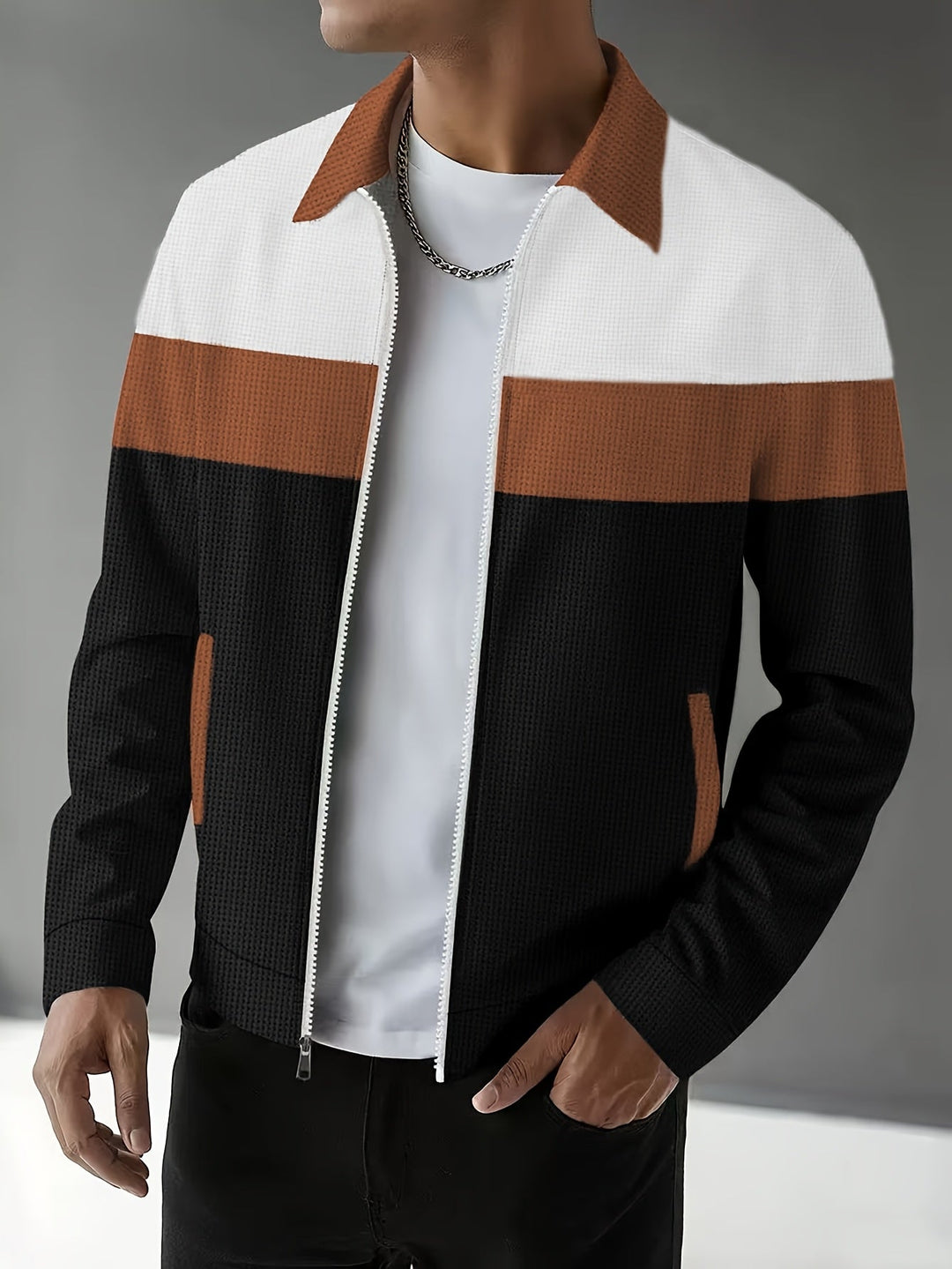 Cameron | Color-Block Zip-Up Jacket