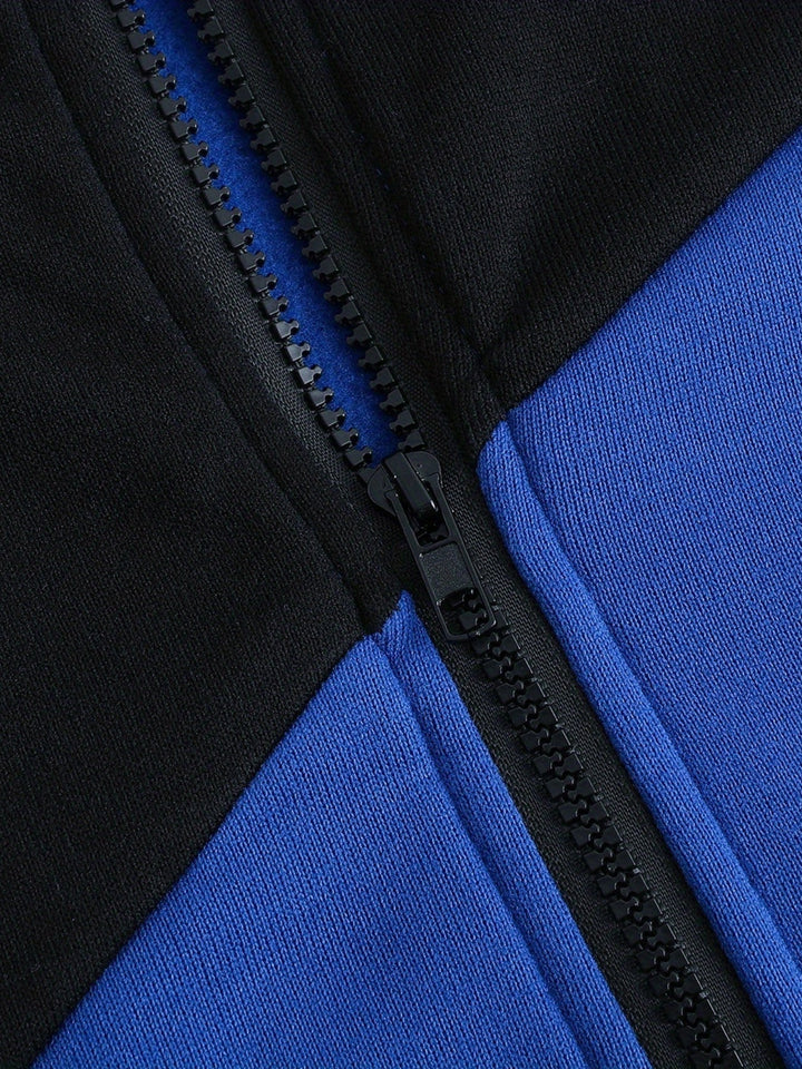 Bryce | Color Block Zip-Up Hooded Jacket