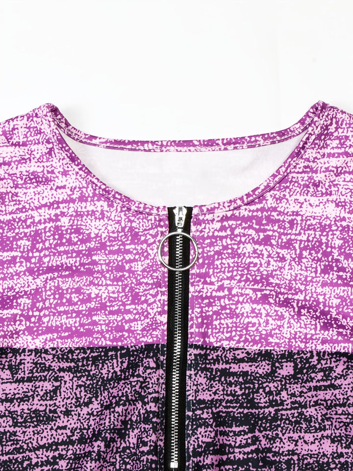 Ophelia | Colorblock Quarter-Zip Top