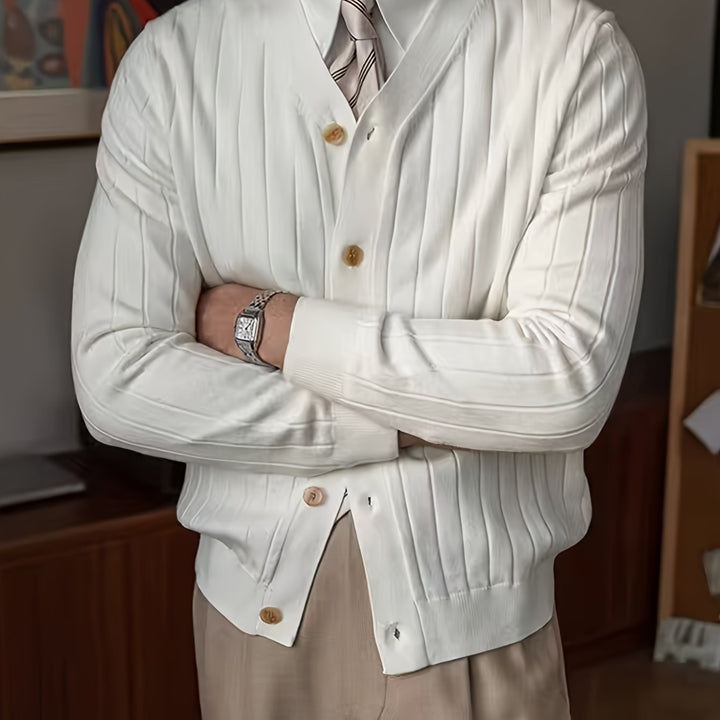 Arthur | Ribbed Button-Up Cardigan