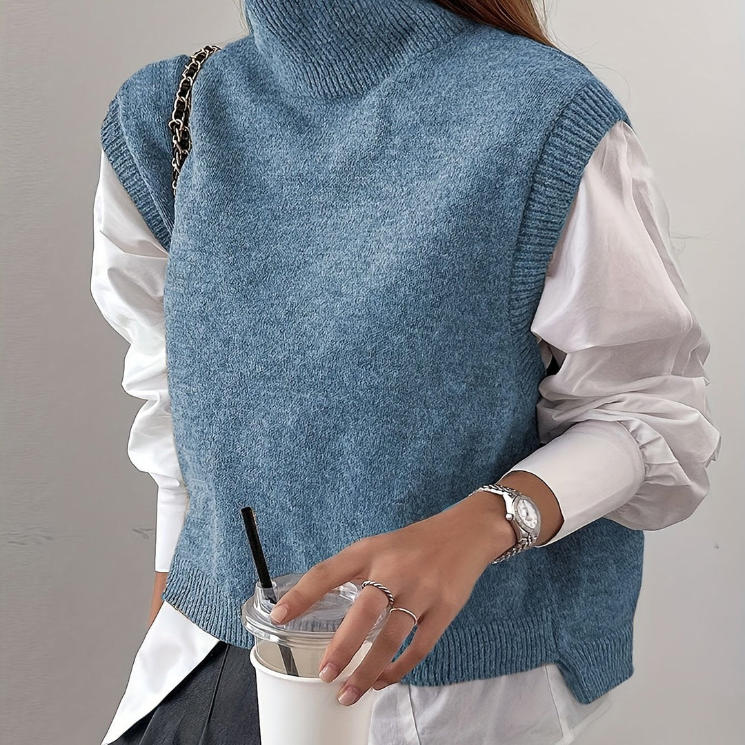 Farrah | High-Neck Sweater Vest