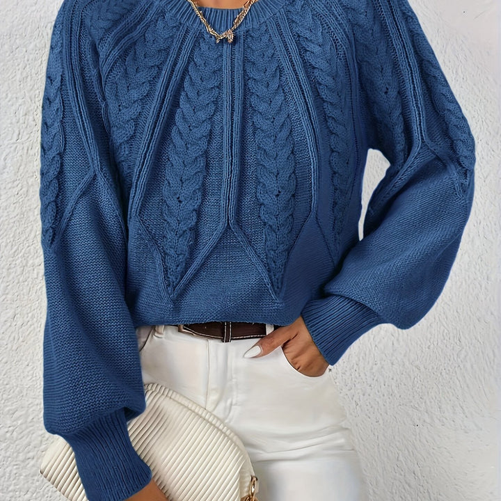 Cassidy | Cable-Knit Round-Neck Sweater