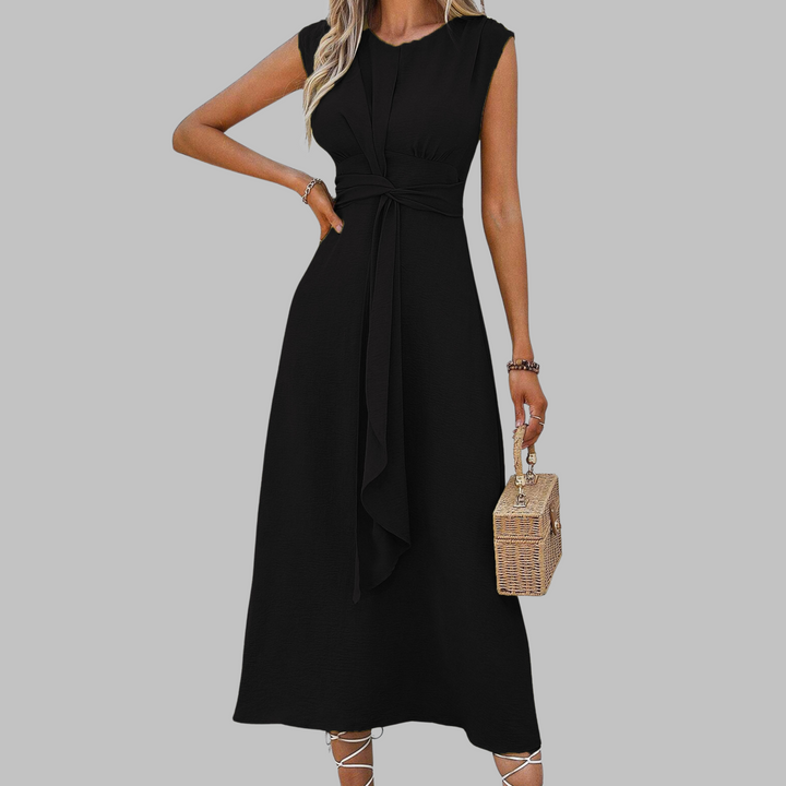 Alayna | Elegant Sleeveless Round Neck Maxi Dress