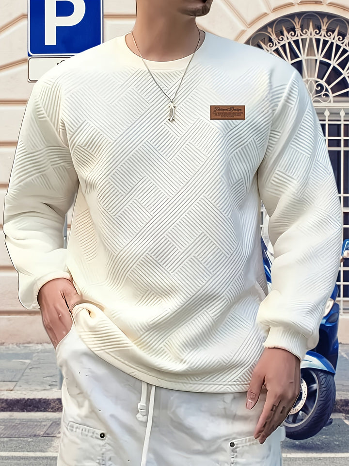 Elias | Textured Crew Neck Sweatshirt