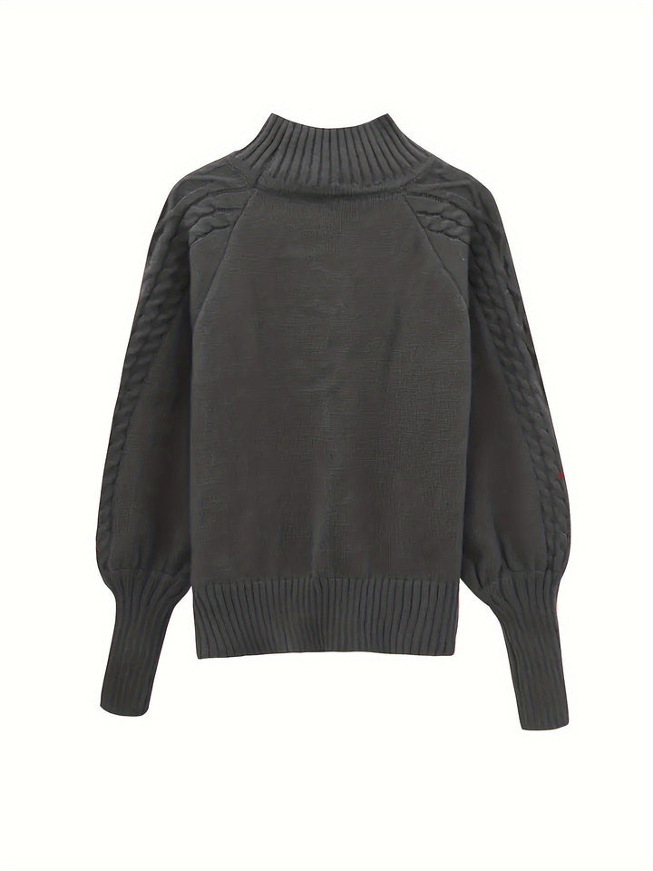 Eloise | Textured Half-Collar Sweater