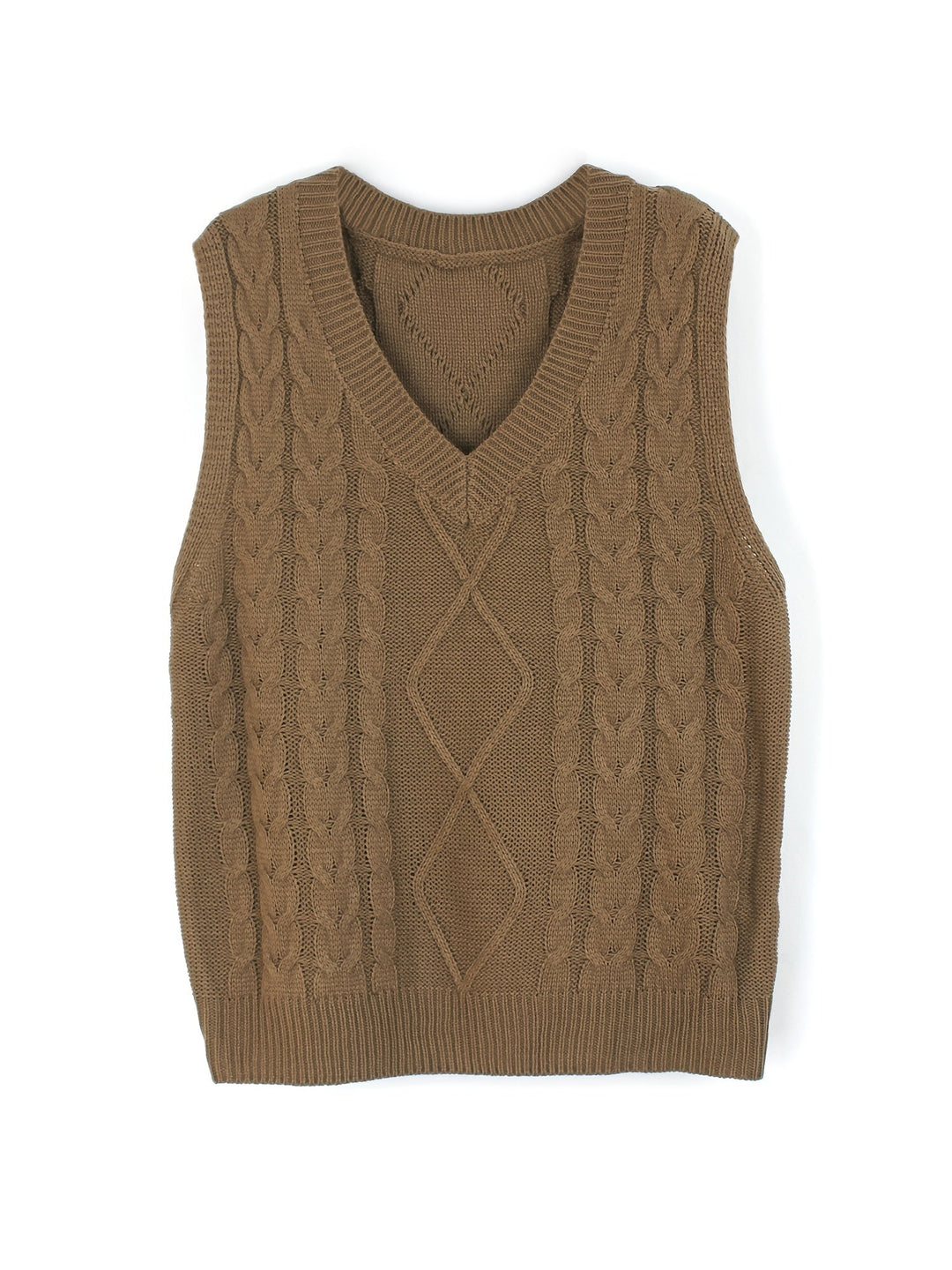 Cora | Cozy Cable-Knit V-Neck Sweater Vest