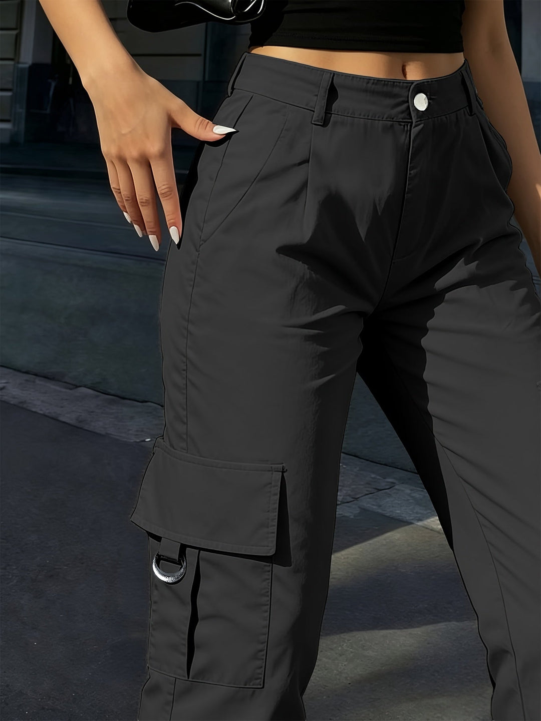 Bonnie | High-Waisted Wide-Leg Cargo Pants