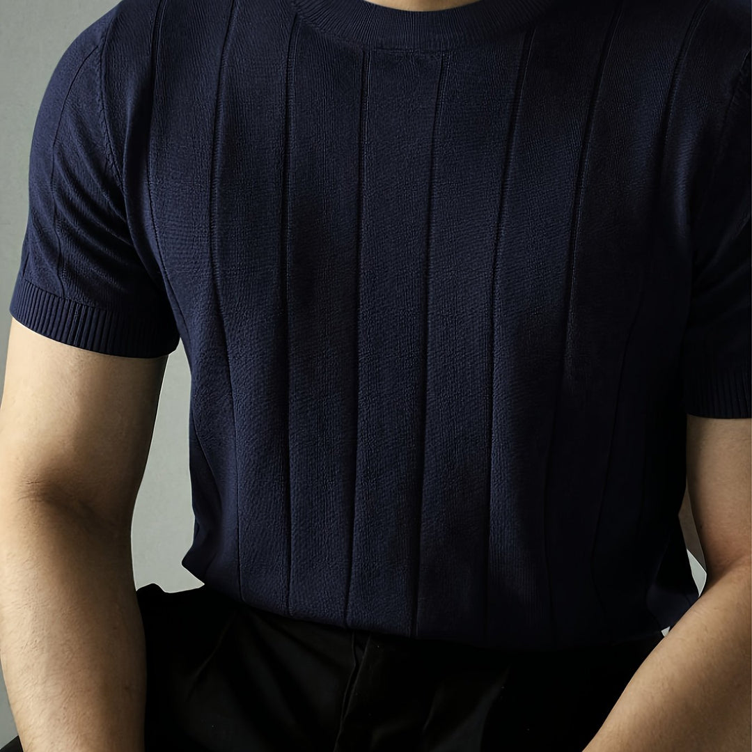 Trevor | Ribbed Short-Sleeve Knit Top