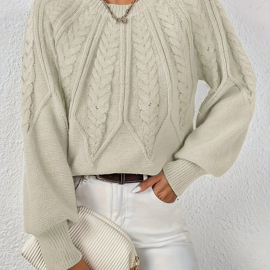 Cassidy | Cable-Knit Round-Neck Sweater