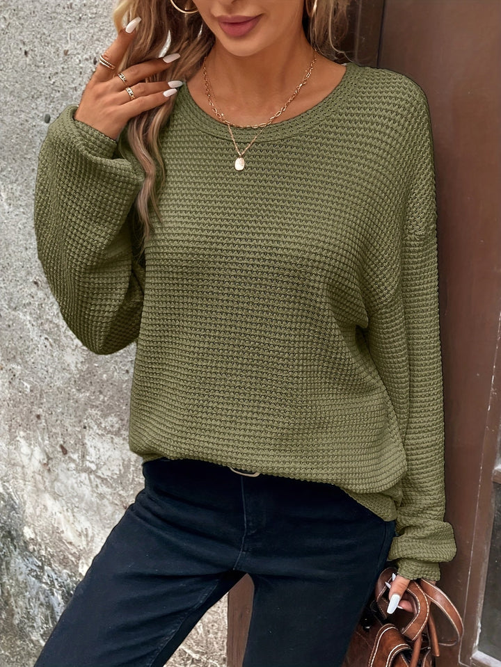 Carly | Relaxed Waffle-Knit Sweater
