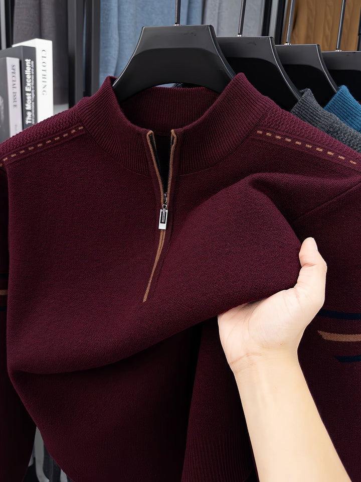 Nathan | Half-Zip Mock Neck Sweater