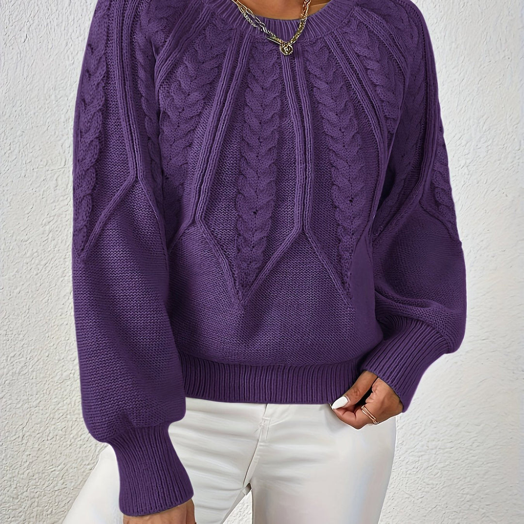 Cassidy | Cable-Knit Round-Neck Sweater