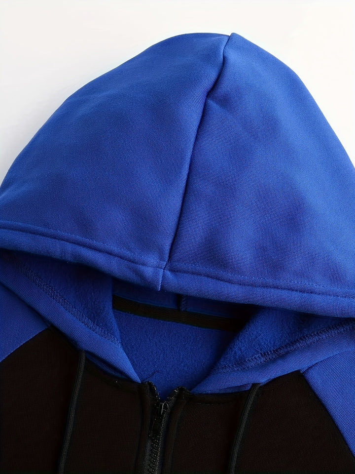Bryce | Color Block Zip-Up Hooded Jacket