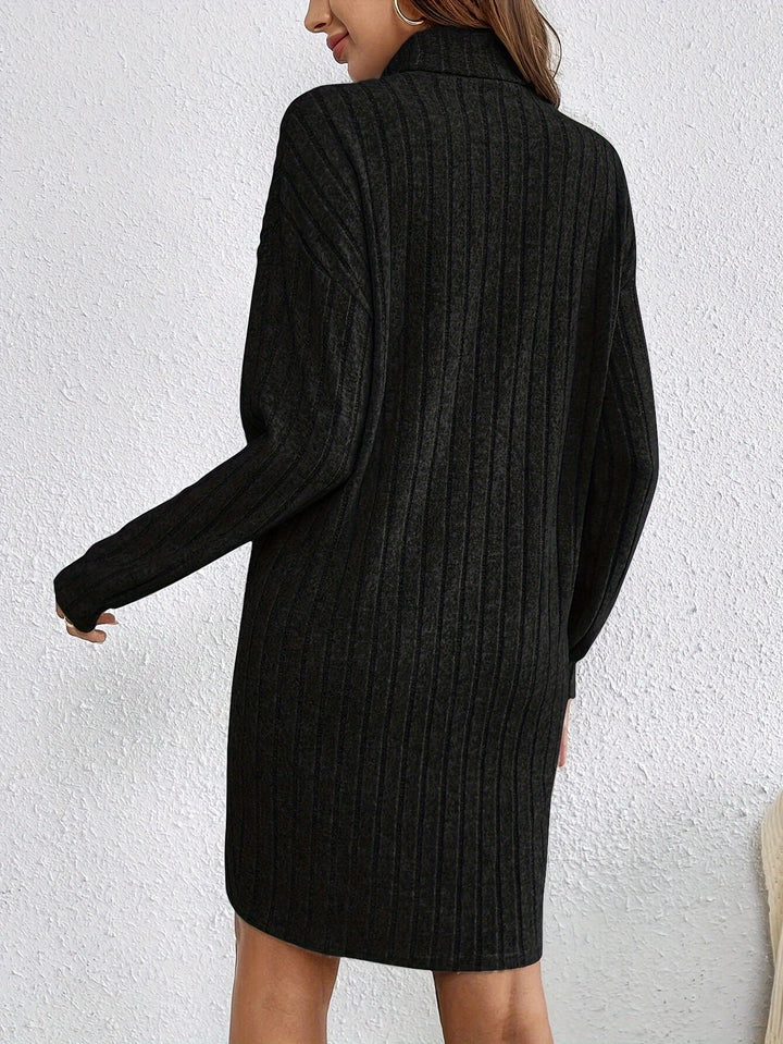 Florence | Ribbed Turtleneck Sweater Dress