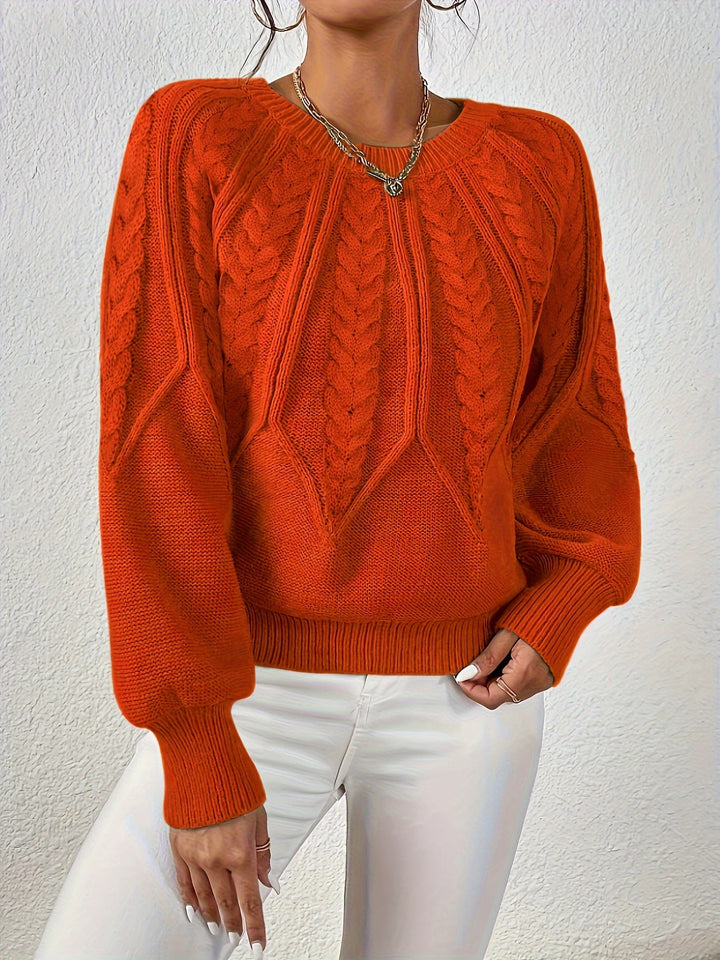 Cassidy | Cable-Knit Round-Neck Sweater