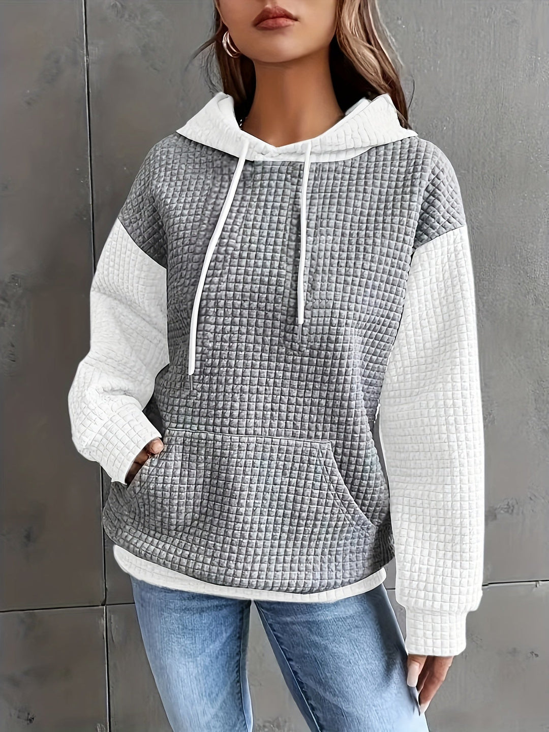Brenna | Cozy Waffle-Texture Hoodie