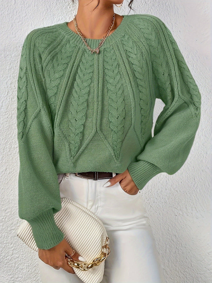 Cassidy | Cable-Knit Round-Neck Sweater