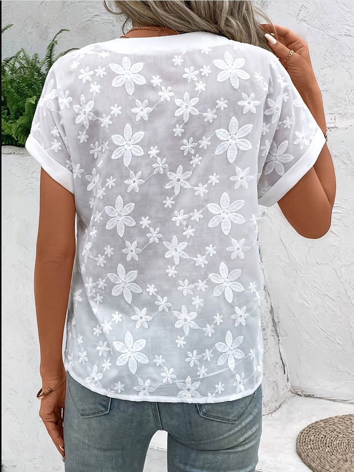Lorraine | Floral V-Neck Blouse
